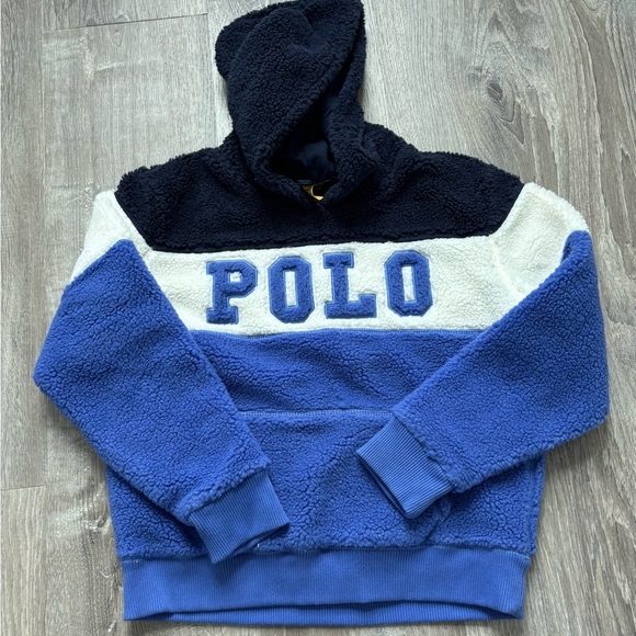 Polo Ralph Lauren Other - Polo Ralph Lauren Colorblock Sherpa Hooded Sweatshirt Size XL(16)